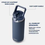 26 oz Rambler Bottle | Olive King Crab Orange | YETI