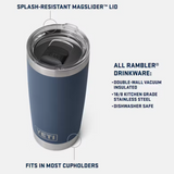 Rambler 20 oz Tumbler | Olive/Kingcrab Orange | YETI