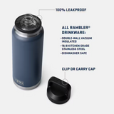 Rambler 36 oz Water Bottle | Olive/Kingcrab Orange| YETI