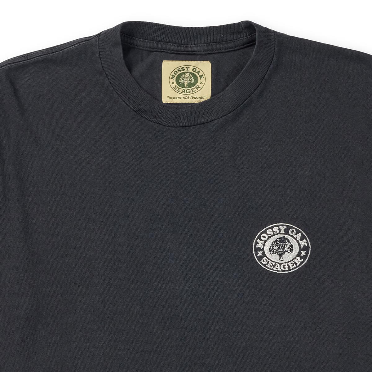 Seager x Mossy Oak Premium Tee | Pigment Black | Seager Co