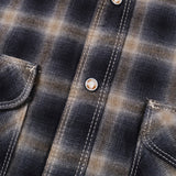 Bodie Shirt | Navy Shadow Plaid | Freenote Cloth