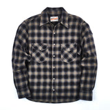 Bodie Shirt | Navy Shadow Plaid | Freenote Cloth