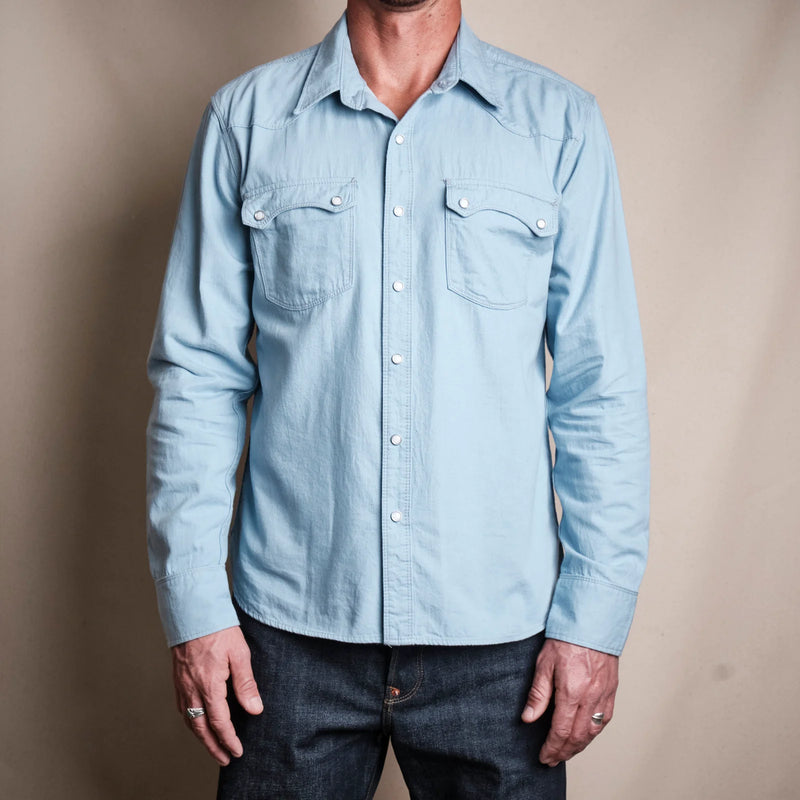 Modern Western L/S Shirt | Clear Blue | Freenote Cloth – Manready