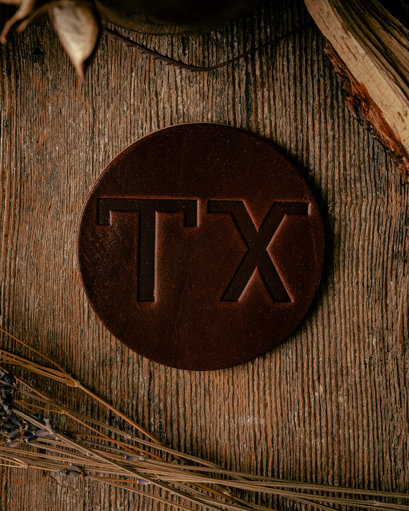 Leather Coaster | TX | Manready Mercantile