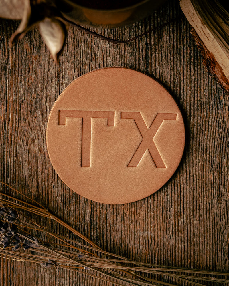 Leather Coaster | TX | Manready Mercantile