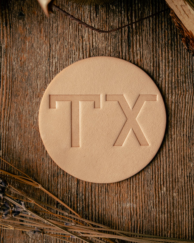 Leather Coaster | TX | Manready Mercantile