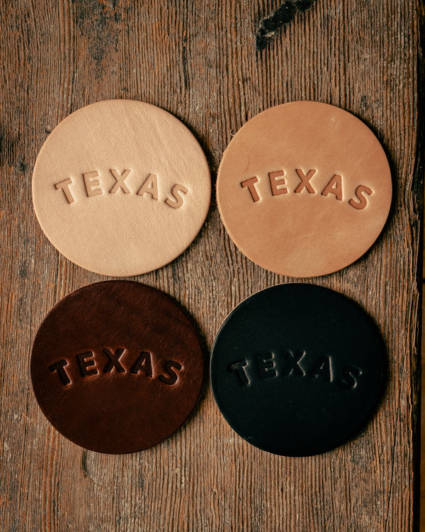 Leather Coaster | Texas | Manready Mercantile