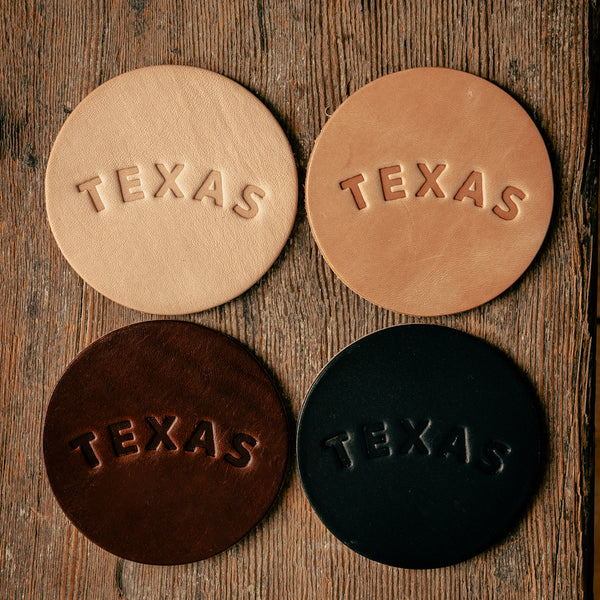 Leather Coaster | Texas | Manready Mercantile