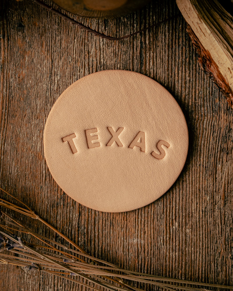 Leather Coaster | Texas | Manready Mercantile