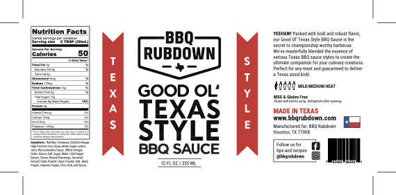 Good Ol’ Texas Style BBQ Sauce | BBQ Rubdown