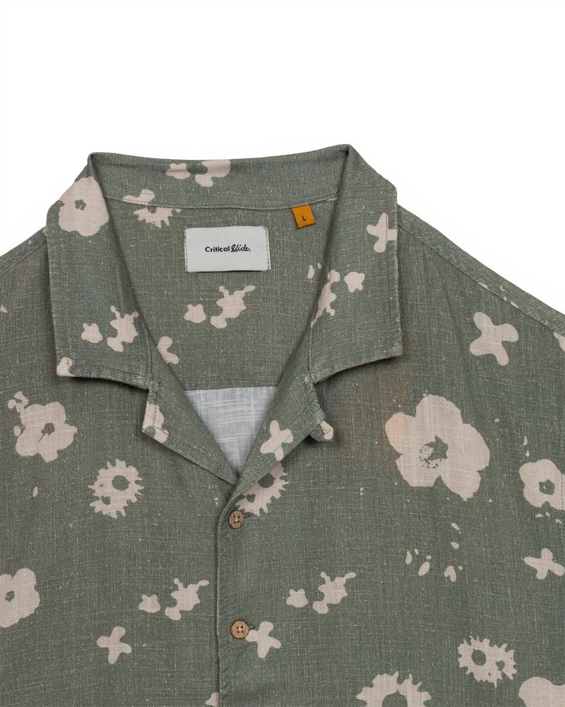 Splatter Resort Shirt | Green | Critical Slide