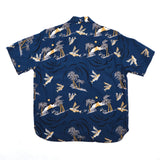 Dean Double Pocket Shirt Flying Fish | Navy | Freenote Cloth
