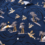 Dean Double Pocket Shirt Flying Fish | Navy | Freenote Cloth