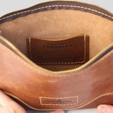 Stone-Washed Utility Pouch #194 | Chestnut | Coronado Leather
