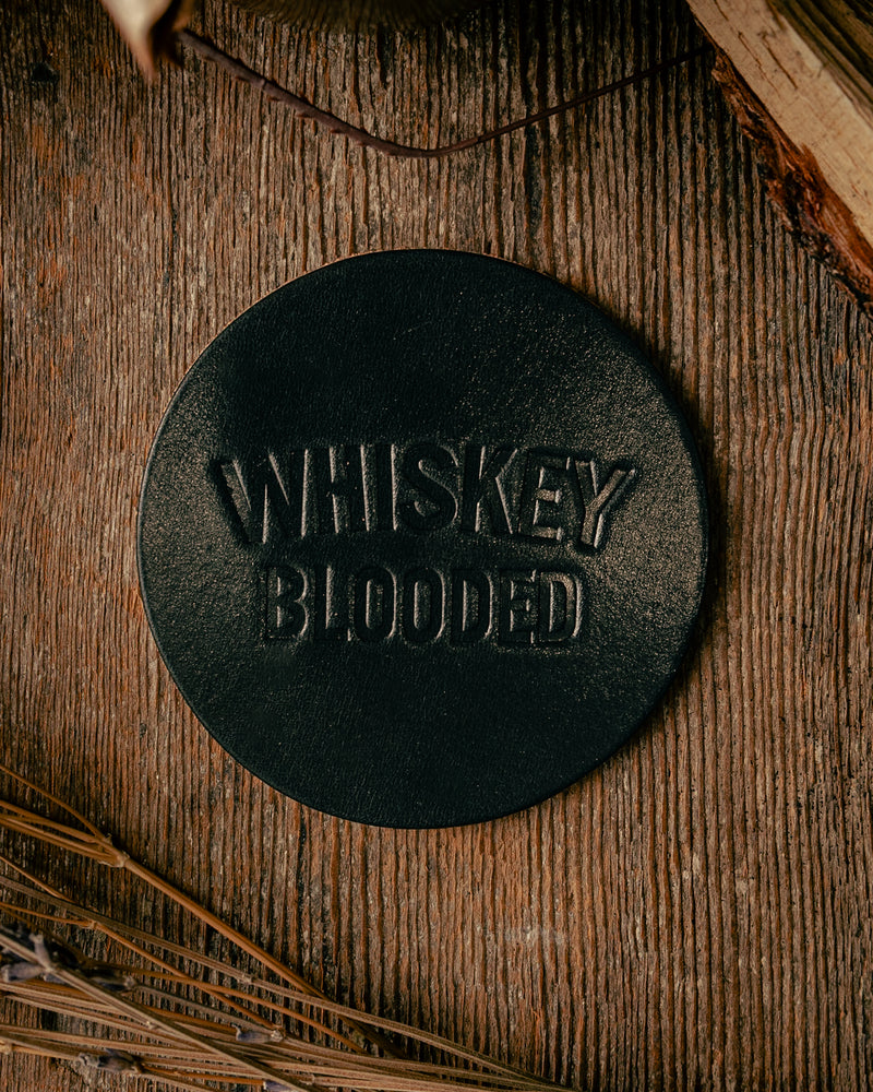 Leather Coaster | Whiskey Blooded | Manready Mercantile