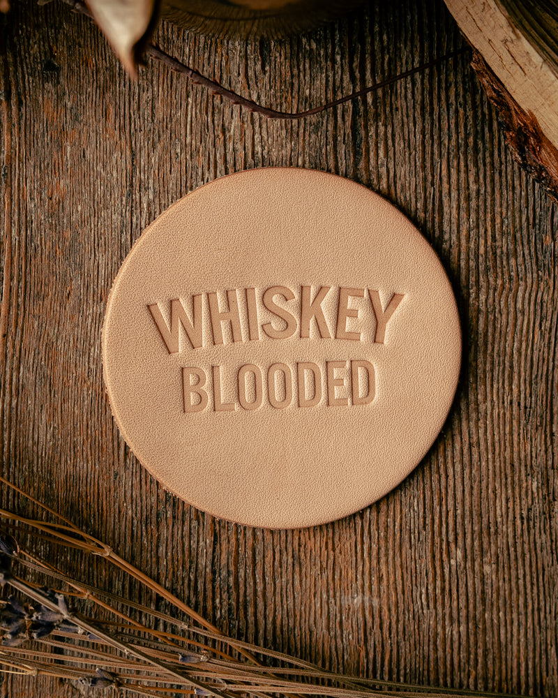 Leather Coaster | Whiskey Blooded | Manready Mercantile