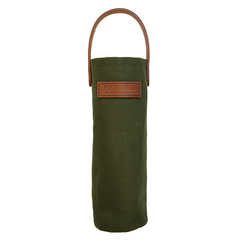 Wine Tote | Olive Waxed Canvas | Hardmill