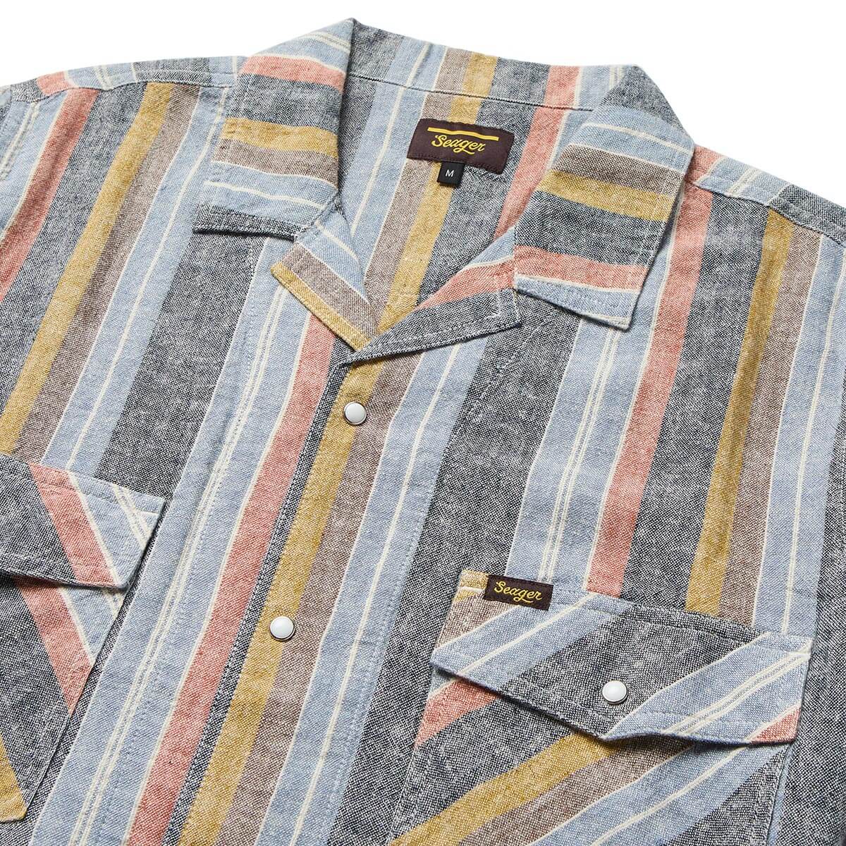 【専用】2017SS SHEER COTTON SHIRT Whippersnapper S/S Shirt | Washed Stripe Navy | Seager Co