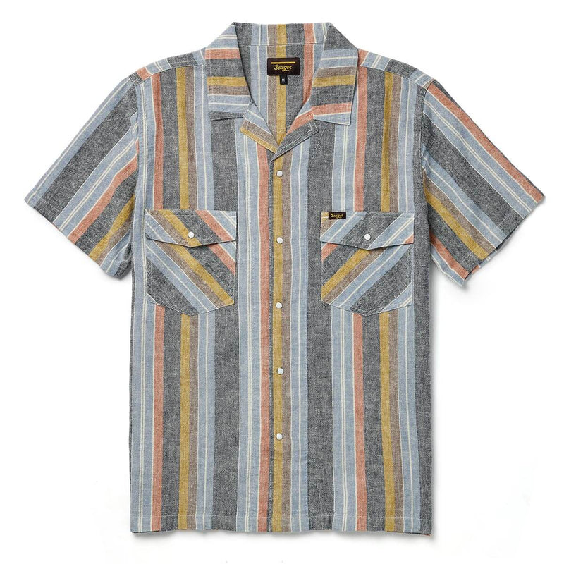トップス 24SS / SANSANGEAR BLF SHIRTS (STRIPE) Whippersnapper S/S Shirt | Washed Stripe Navy | Seager Co