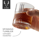 Revolve Crystal Spinning Scotch Rocks Glass | Viski