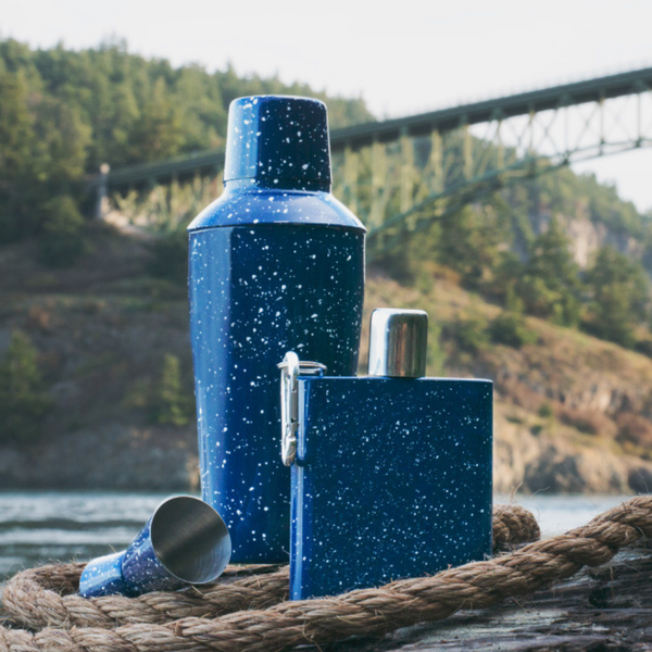 Enamel Carabiner Camping Flask | Foster & Rye