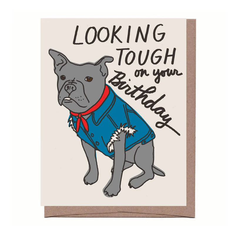 Dog Vest Birthday Greeting Card | La Familia Green