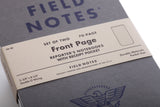 Front Page | 2-Pack Ruled | Field Notes