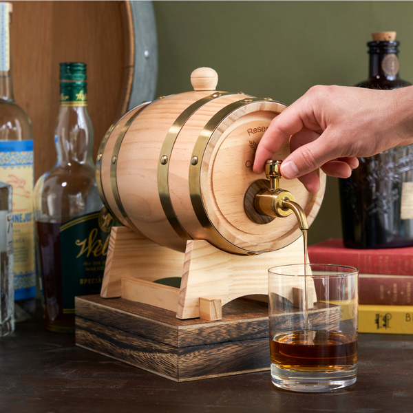 Whiskey Barrel Drink Dispenser | Foster & Rye