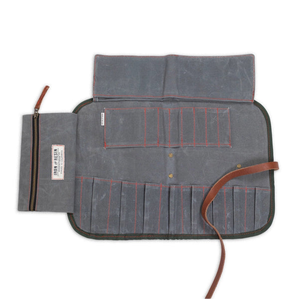 Canvas Tool Roll | Beige & Grey | Iron & Resin