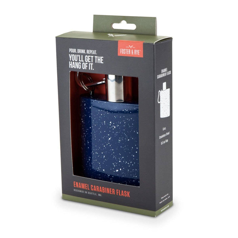 Enamel Carabiner Camping Flask | Foster & Rye