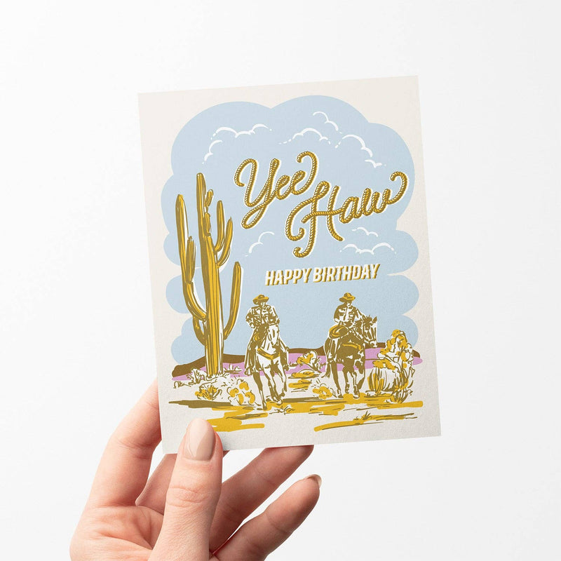 Yeehaw Cowboy Birthday Card | Antiquaria