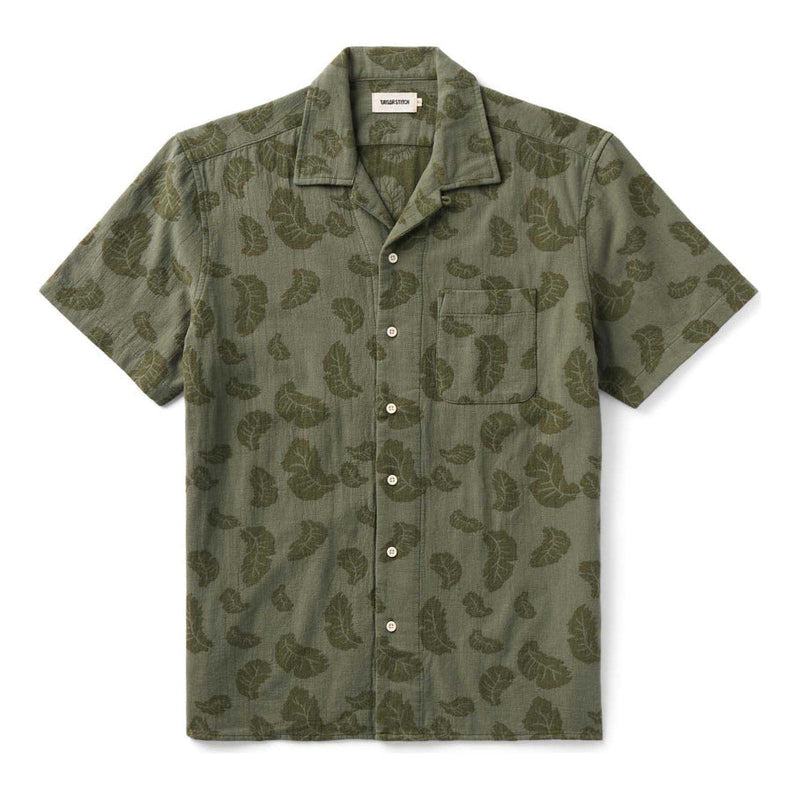 The Hawthorne Shirt | Burnt Olive Floral Jacquard | Taylor Stitch