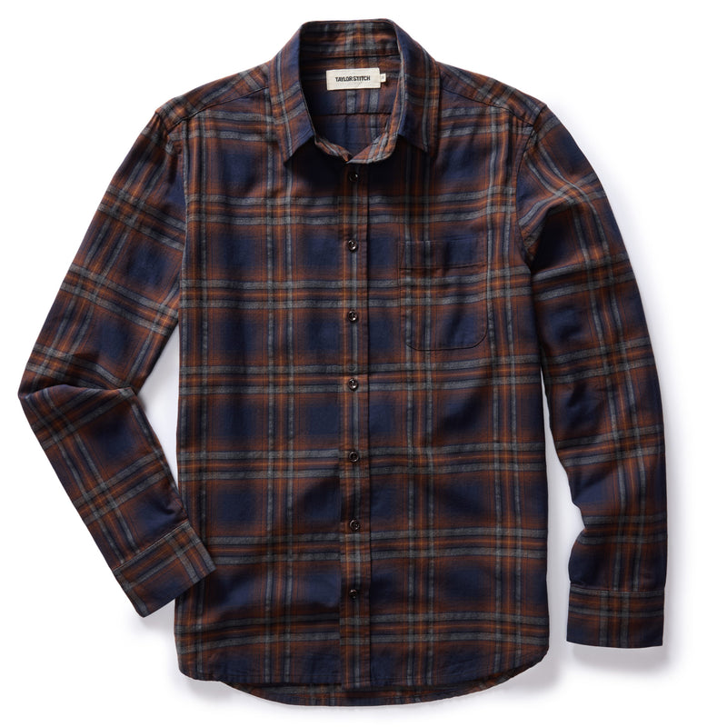 The California | Twilight Plaid Brushed Cotton Twill | Taylor Stitch