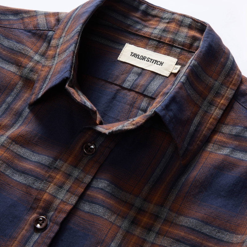 The California | Twilight Plaid Brushed Cotton Twill | Taylor Stitch