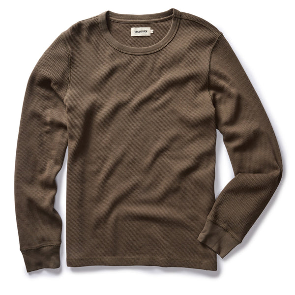 The Organic Cotton Waffle Crew | Fatigue Olive | Taylor Stitch