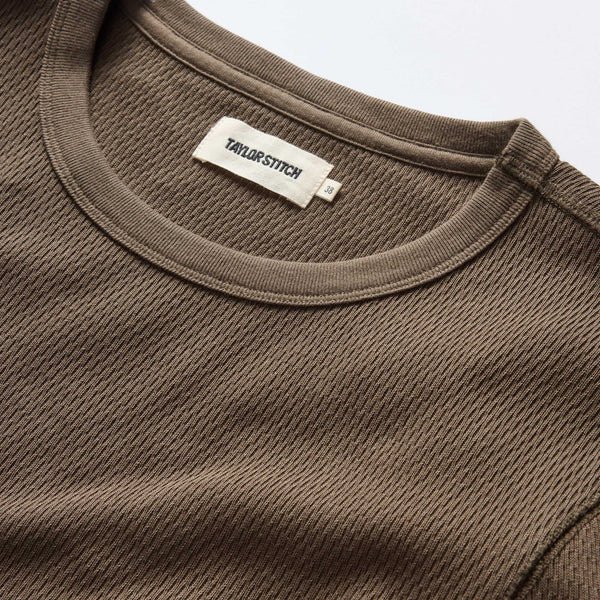 The Organic Cotton Waffle Crew | Fatigue Olive | Taylor Stitch