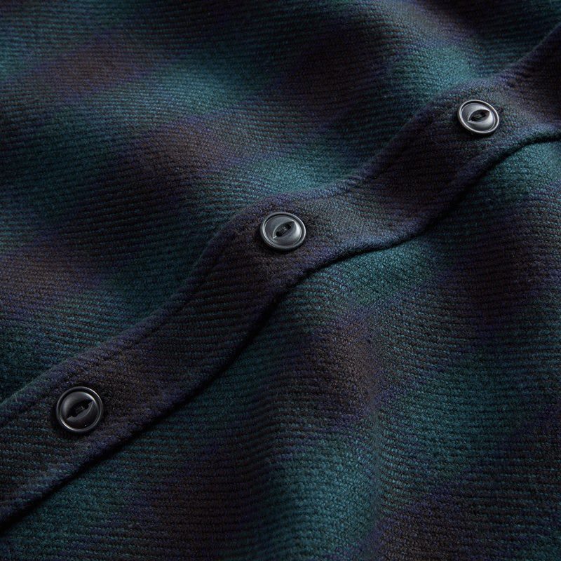 The Moto Utility Shirt | Black Pine Plaid | Taylor Stitch