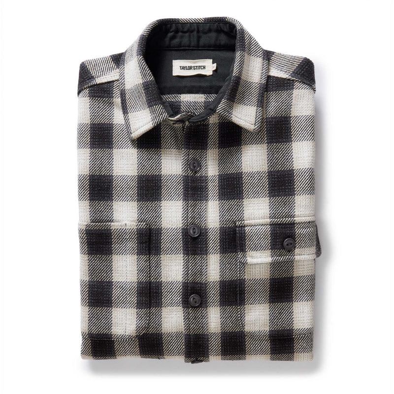 The Moto Utility Shirt | White Smoke Plaid | Taylor Stitch