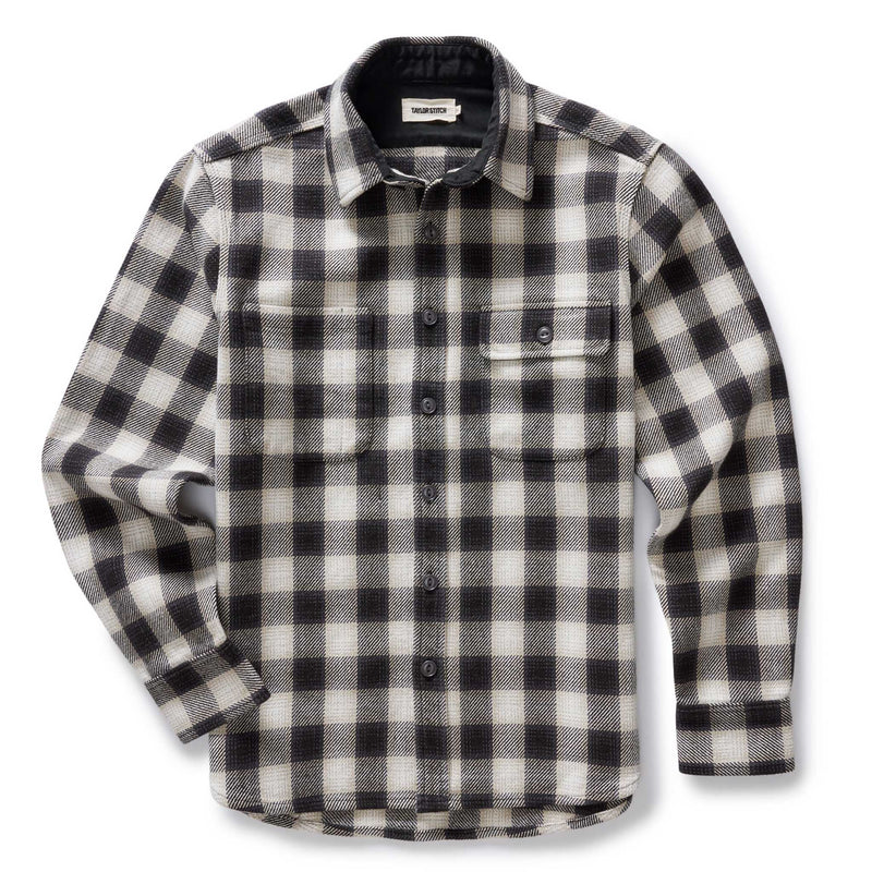 The Moto Utility Shirt | White Smoke Plaid | Taylor Stitch