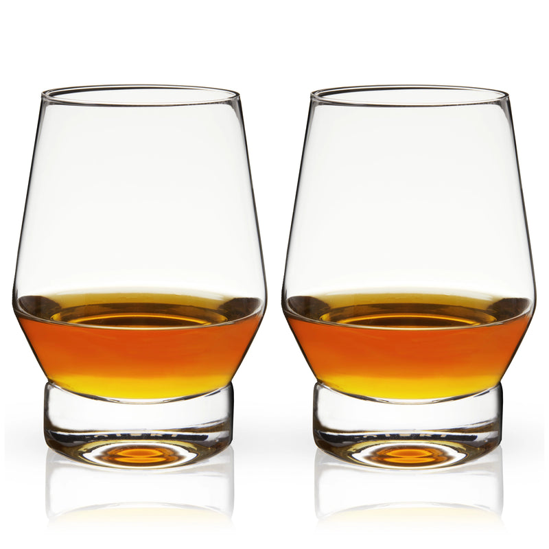 Raye Heavy Base Crystal Whiskey Glasses | Viski