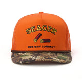 Gone Huntin' Snapback | Orange Camo | Seager Co.