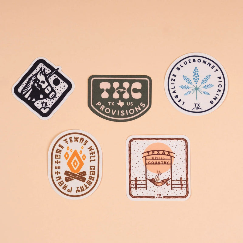 THC Sticker Pack | V2 | Texas Hill Country Provisions