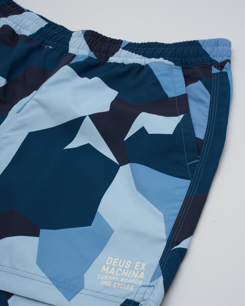 Service Swim Short | Blue Camo | Deus Ex Machina