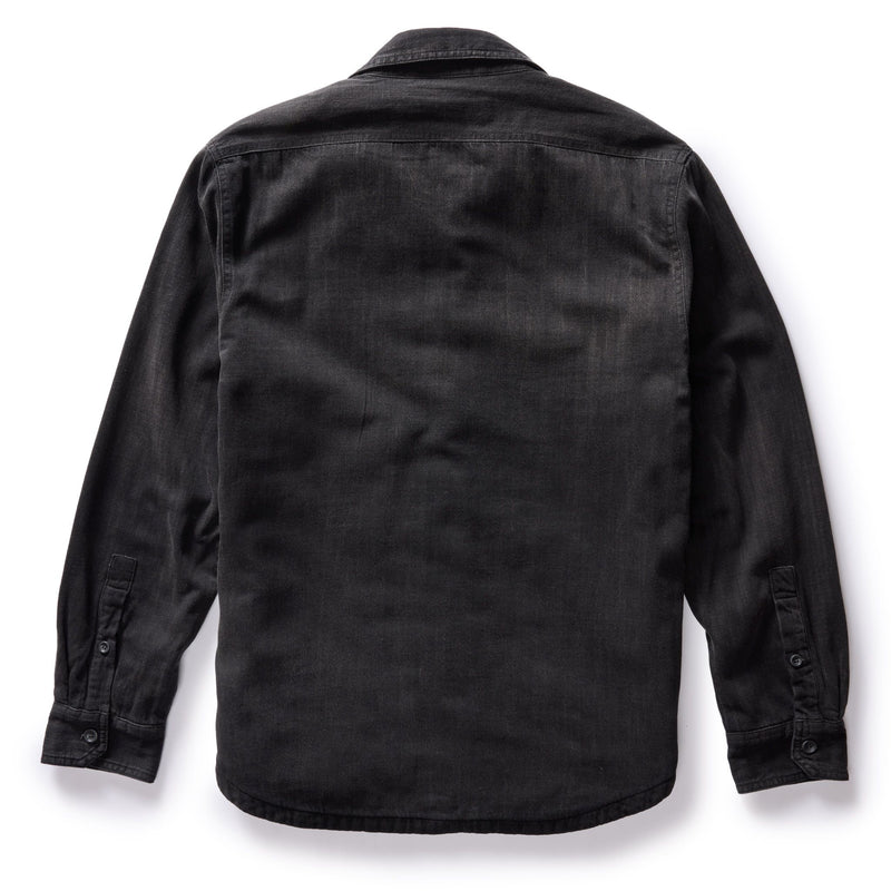The Lined Utility Shirt | Washed Black Denim | Taylor Stitch