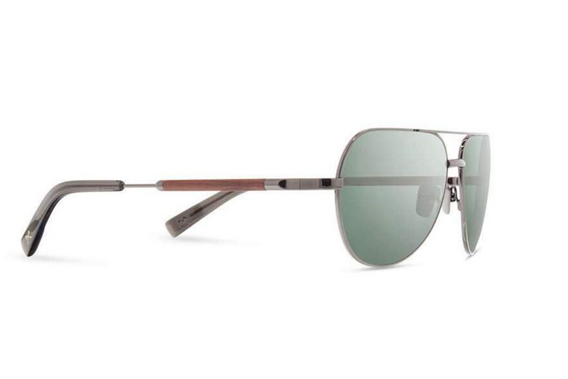 Redmond Metal Sunglasses | Black Chrome Mahogany G15 Polarized | Shwood - Manready Mercantile