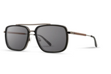 Grant Acetate Sunglasses | Matte Black Walnut Grey Polarized | Shwood