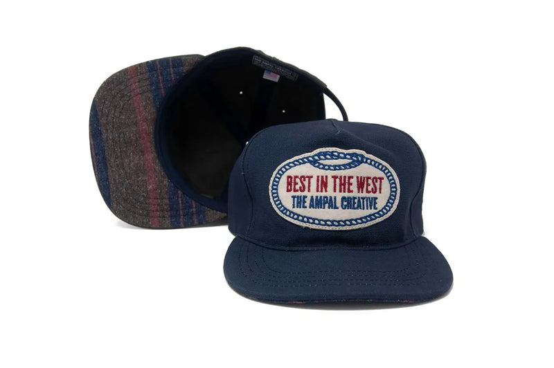 Best In The West Strapback | Navy | The Ampal Creative