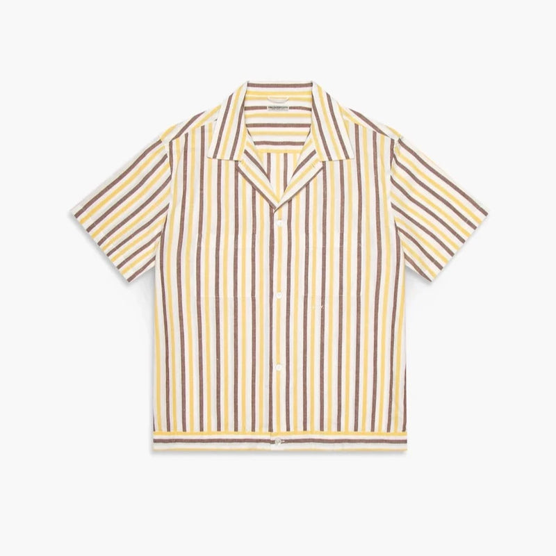 Cotton & Linen Highway Shirt | White | Knickerbocker