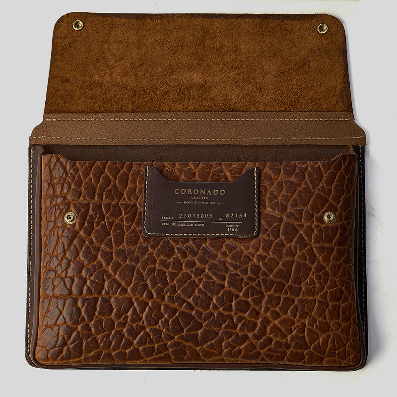 Shrunken Bison & Horween Hard Case | Coronado Leather