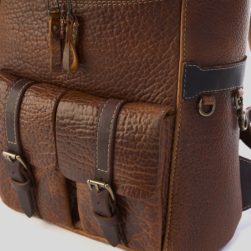 Bison leather backpack hotsell